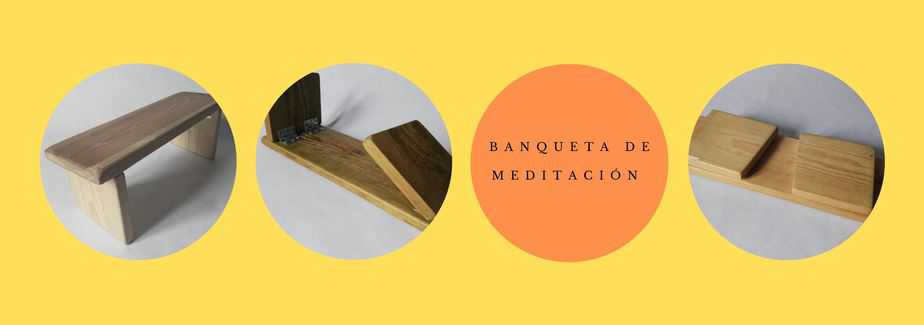 banquillo de madera para meditar BANCO DE MEDITACIÓN