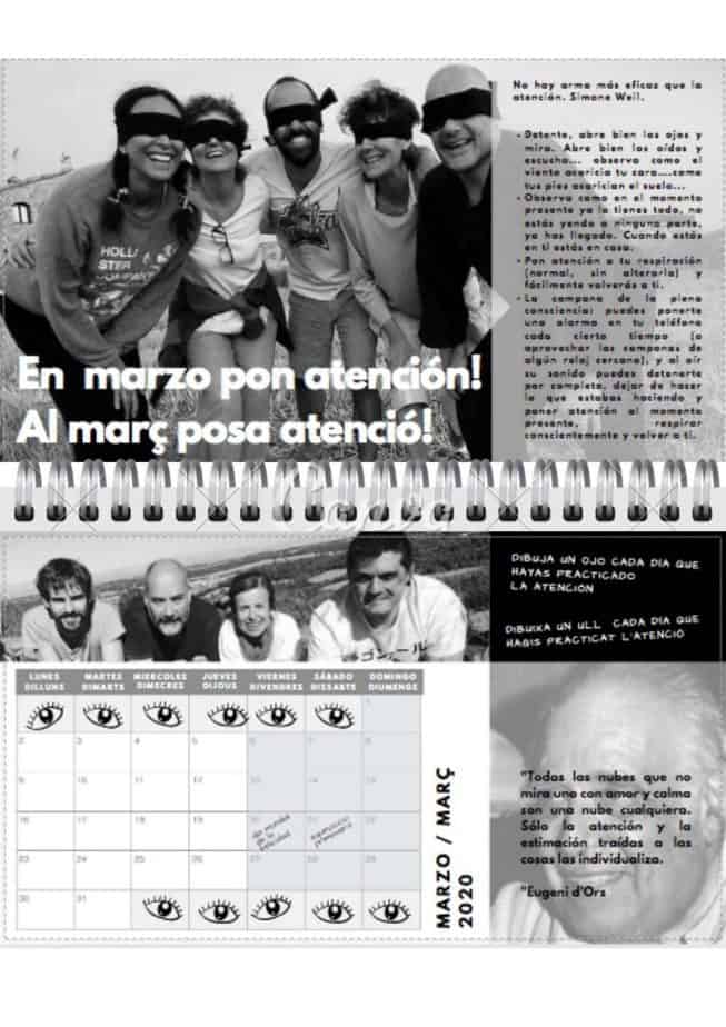 calendario de pistas para el arte de vivir