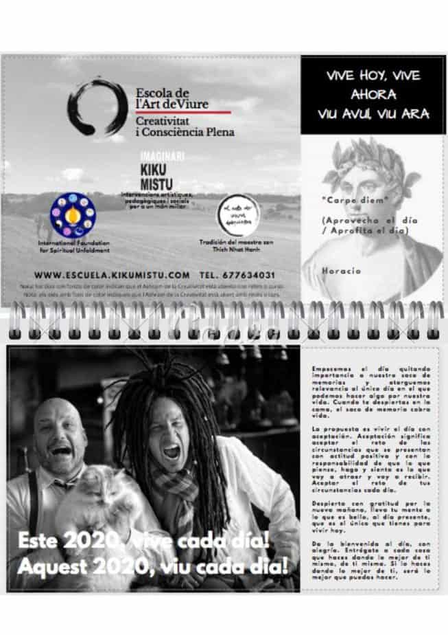 calendario de pistas para el arte de vivir